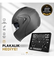 VRT Çene Açılır Güneş Vizörlü Kask + Plakalık