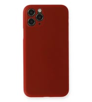 Mey İthalat® iPhone 11 Pro Max Kılıf PP Ultra İnce Kapak - Kırmızı