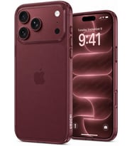 iPhone 18 Pro Max / 17 Pro Max Uyumlu Burgundy Sert Mika Kılıf, Sararmaya Dayanıklı, Ultra İnce, Kamera & Ekran Korumalı, Darbeye Dayanıklı Koruyucu Kapak