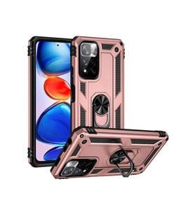 Pilelistore   Xiaomi Redmi Note 11 Pro Plus 5G Kılıf Sofya Yüzüklü Silikon Kapak - Rose