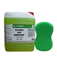 AKBEL PH NÖTR OTO ŞAMPUANI 5 KG (ELMA KOKULU)+YIKAMA SÜNGERİ