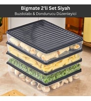 bigmate 2'li Şeffaf Saklama Kabı 2x2,5 Lt BGMT2225 Mikrodalga Buzdolabı ve Dondurucu Uyumlu Düzenley