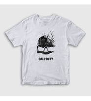 Presmono Unisex Çocuk Beyaz Skull Call Of Duty T-Shirt 27251tt (Beyaz)