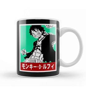 One Piece Monkey D Luffy 01 Kupa Bardak Porselen