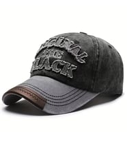Valkyrie Original The Black Nakışlı Unisex Beyzbol Şapkası Vintage Eskitme Pamuk Ayarlanır Siyah Gri