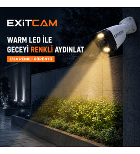 EXİTCAM 2 Kameralı Full HD Sesli AHD Güvenlik Seti – 320 GB HDD, 80 Metre Kablo, Renkli Gece Görüşü