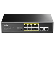 CUDY 8port 80w FULL PoE FS1010P 10/100 2x UPLINK Yönetilemez Switch