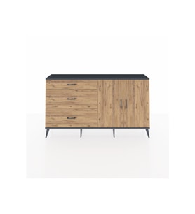 Arges Konsol 2 Raflı 3 Çekmeceli 2 Kapaklı 176x30x99 Antrasit-Çam