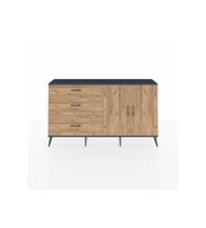 Arges Konsol 2 Raflı 3 Çekmeceli 2 Kapaklı 176x30x99 Antrasit-Çam