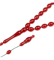 Arpa Kesim 11x8 mm Sıkma Kehribar Sistem Püsküllü Tesbih