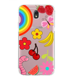 PrintiFy Samsung Galaxy J7 Pro ile Uyumlu Water Color 5  Kamera Korumalı Şeffaf  Kılıf