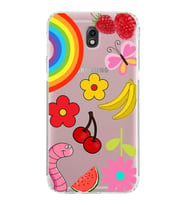 PrintiFy Samsung Galaxy J7 Pro ile Uyumlu Water Color 5  Kamera Korumalı Şeffaf  Kılıf