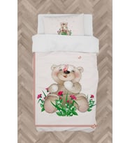 MEKTA HOME BEBEK VE ÇOCUK ODASI Ayıcık ve Çiçek Desenli Nevresim Takımı