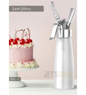 Krem Dağıtıcı Şanti Sifonu Tatlı Hazırlama Sifonu Krema Sifonu Whip Sifon Alüminyum 1000 ml