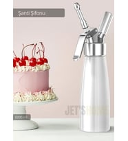 Krem Dağıtıcı Şanti Sifonu Tatlı Hazırlama Sifonu Krema Sifonu Whip Sifon Alüminyum 1000 ml