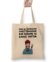 Kız Kardeş Yazılı Bez Çanta Uzun Saplı
