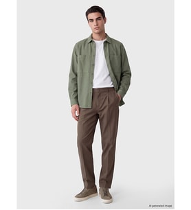 LCW ECO Haki Regular Fit Erkek Gömlek Ceket