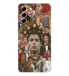 Samsung Galaxy S22 Uyumlu Cristiano Ronaldo Tasarımlı Şeffaf Telefon Kılıfı