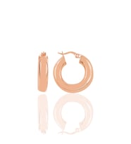 Söğütlü Silver Gümüş rose 5 mm kalınlığında 21 mm büyüklüğünde kalın gümüş halka küpe