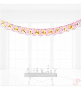1 Yaşındayım Banner, 2 mt x 17 cm - Pembe (STD)