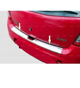 Dacia Sandero Krom Arka Tampon Üstü Koruma P.Çelik 2006-2012 Arası