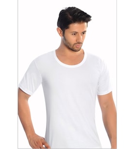 Erkek Yuvarlak Yaka Penye Atlet 6'lı Paket (Beyaz)
