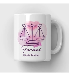 Kişiye Özel Terazi Burcuna Hediye Kupa Bardak