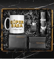 Babalara Özel Kişiye Özel Kupa & Cüzdan & Kartvizitlik & Kişiye Özel Çakmak & Axe Erkek Deodorant