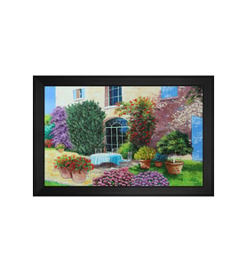 Manzara Temalı Kanvas Tablo 50 x 70 cm Siyah Çerçeve