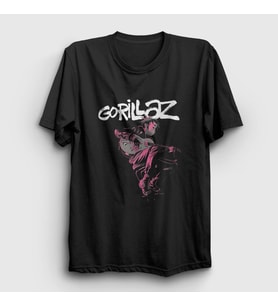 Presmono Unisex Siyah Hollow Gorillaz T-Shirt 54636tt