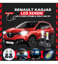 Renault Kadjar 2015-2020 Kısa Far Uyumlu Şimşek Etkili Led Xenon Pro Series H7