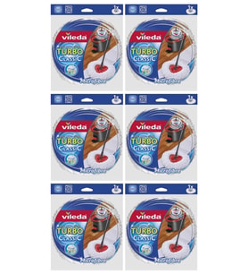Turbo & Easy Wring Yedek Paspas Seti, 6'lı Paket, Temizlikte Pratiklik