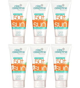 Cire Aseptine Sun Güneş Kremi 50+ SPF 150 ML + Güneş Kremi Çocuk 50+ SPF 150 ML Karma (6 Lı Set)
