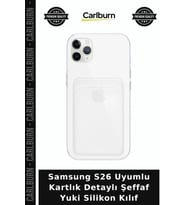 Samsung S26 Uyumlu Kartlık Detaylı Şeffaf Yuki Silikon Kılıf Cihaz Örtüsü Telefon Kabı