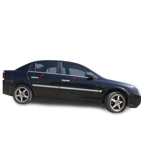 BLUEOTO Opel Vectra C (2002-2008) Krom Cam Çıtası Paslanmaz Çelik 4 Parça