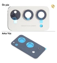 Xiaomi Redmi 15 Kamera Lensi Full Beyaz Kamera Camı Çerçeveli Kamera Lens Kapağı Kamera Çerçevesi