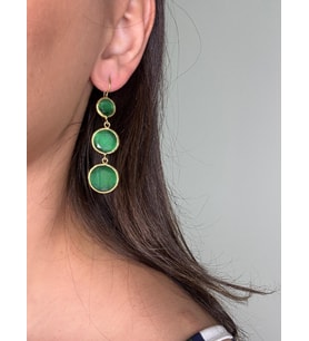 Kadir Jewellery 22 Ayar Altın Kaplama Vintage Küpe -El İşçiliği Ve Hipoalerjenik Küpe