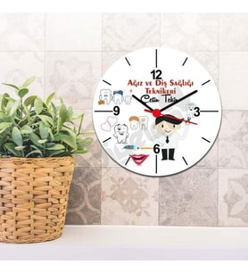 Ağız ve Diş Sağlığı Teknikeri Duvar Saati 002