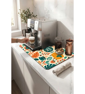 Valerine Life Kahve Espresso Makinesi Matı 35x45cm Çaycı Pad Su Geçirmez Coffee Lounge