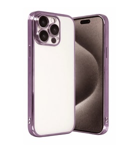 iPhone 15 Pro Max Kamera Korumalı Lensli Silikon - Mor