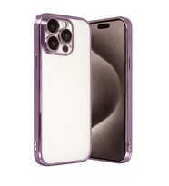 iPhone 15 Pro Max Kamera Korumalı Lensli Silikon - Mor