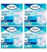 Tena Proskin Slip Plus 6 damla Ekstra Büyük Boy Xlarge Belbantlı Hasta Bezi 30'lu 4 paket / 120 adet