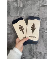 Meşe Serisi Mdf Kadın Wc Ve Erkek Wc Set