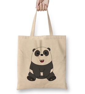 Panda Bear 03 Bez Çanta Uzun Saplı