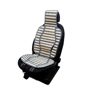 Oto Hasır Bambu Minder Ön Gri İkili Takım Bel Destekli Terletmez WF-1021-1-GR