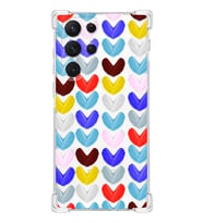 PrintiFy Samsung Galaxy S21 Ultra Uyumlu Water Color 1 Baskılı Şeffaf Köşe Korumalı Antişok Kılıf