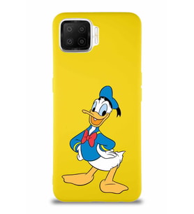 Oppo A73 Soft Premier Kapak Donald Duck-C Tasarımlı Silikon Kılıf - Sarı (Şeffaf)