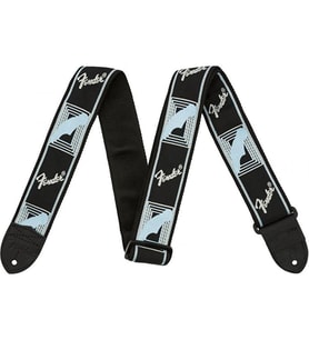 Fender Monogrammed Siyah/Gri/Mavi Gitar Askısı