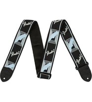 Fender Monogrammed Siyah/Gri/Mavi Gitar Askısı
