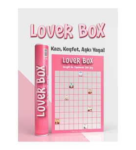 Lover Box Sevgiliyle Yapılacak 100 Eğlenceli Aktivite Kazı Kazan Poster sevgiliye Hediye